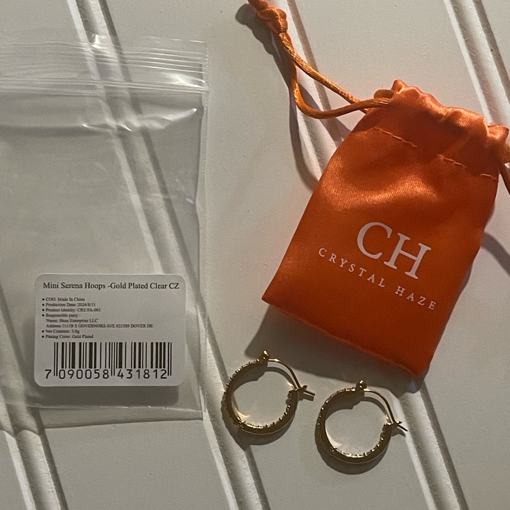 Gold Plated Mini Serena Hoops